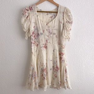 LoveShackFancy 100% Silk Mini Dress, size S